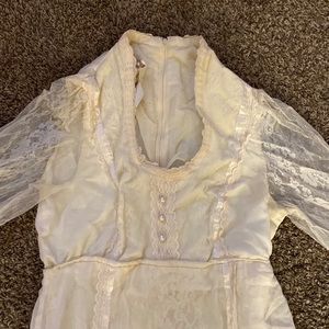 Retro off white dress.